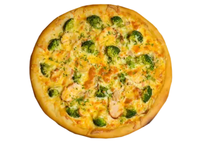 Пицца с брокколи и курицей